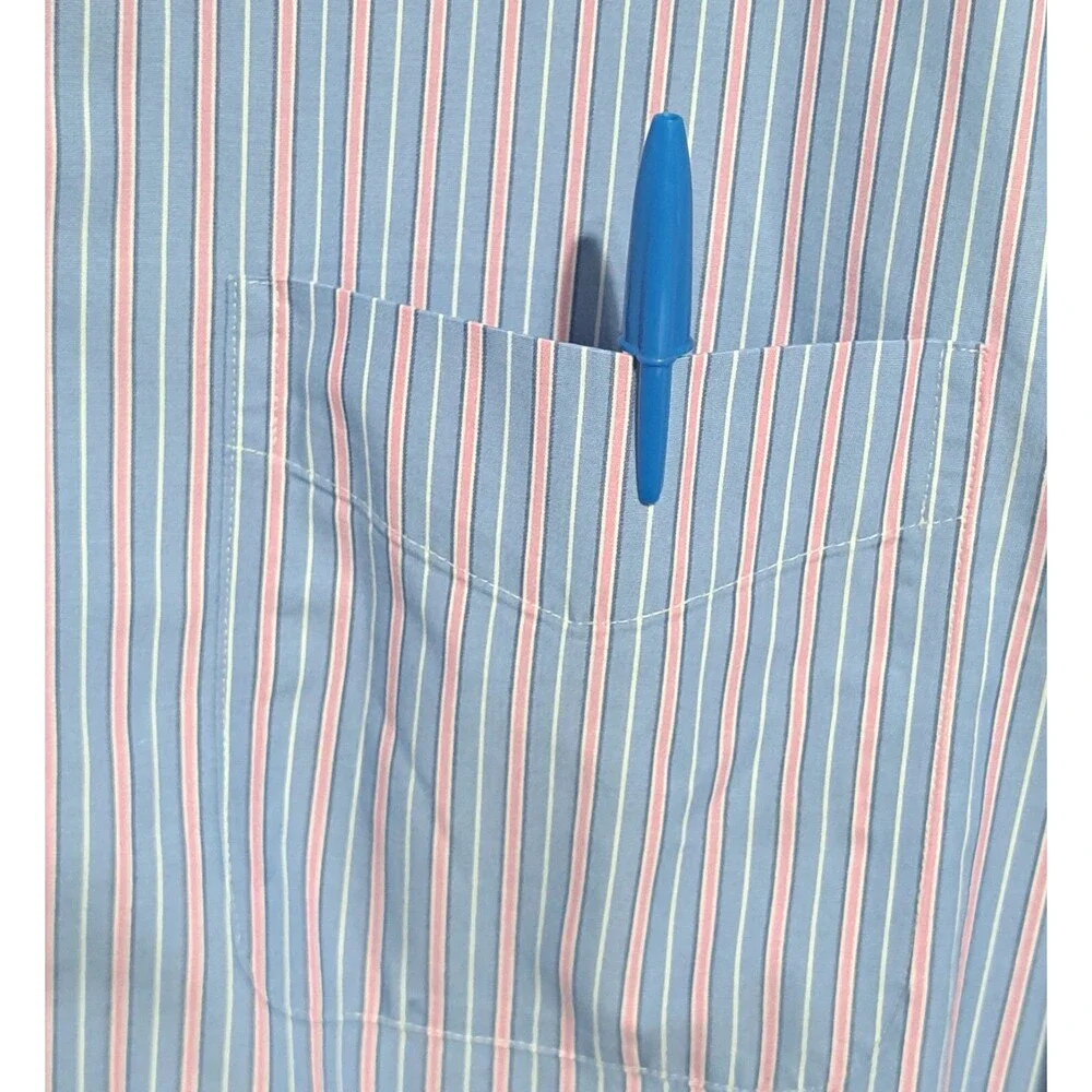 Vintage Ralph Lauren Shirt Mens 17 extra Large  Stripe Preppy Long Sleeve NWOT - Picture 4 of 8